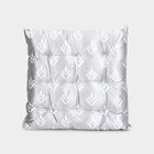 Grey Printed Tufted Cushion, , small