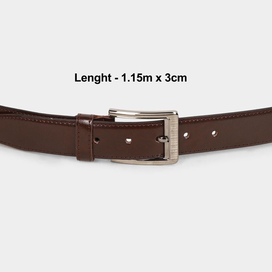 Men's Brown Polyurethane Formal Belt, , large image number null