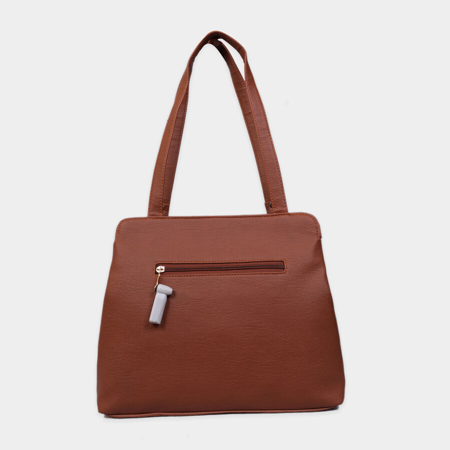 Women Solid Tan Handbag, , large image number null
