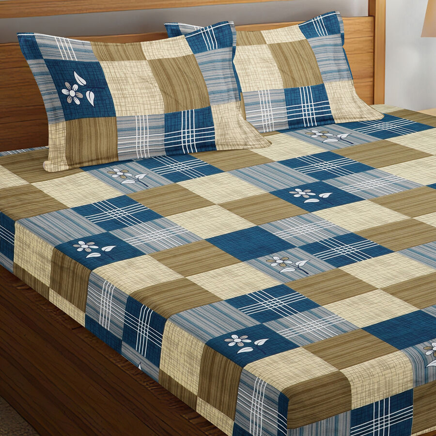 120 GSM Microfiber Double Bedsheet, , large image number null