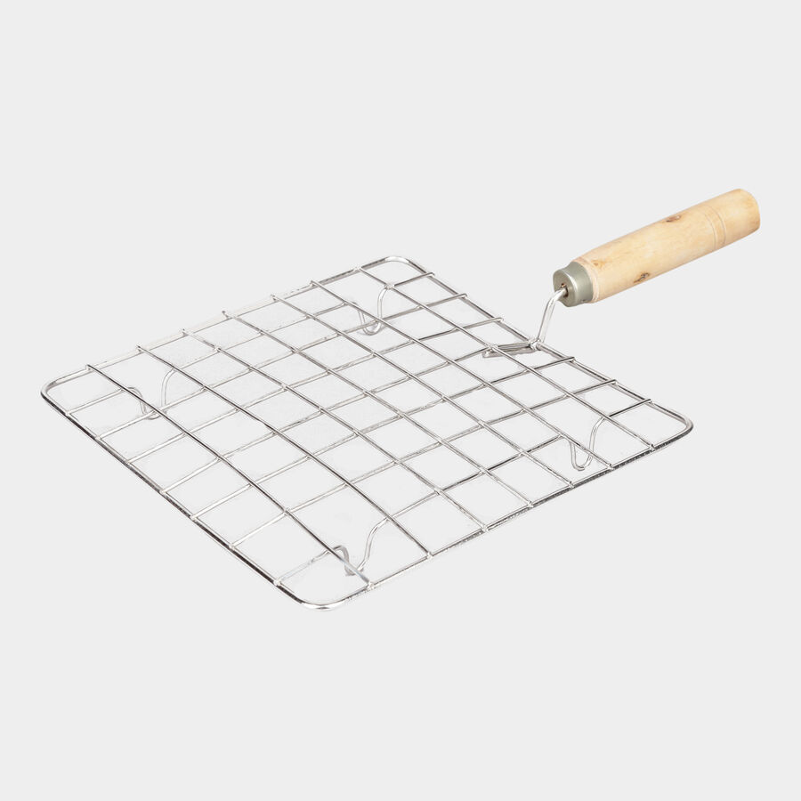 Stainless Steel Wire Roaster With Wooden Handle, , large image number null