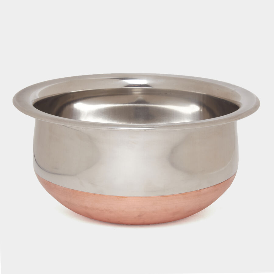 Stainless Steel Copper Bottom Handi 17 cm (1500 ml), Induction Compatible, , large image number null
