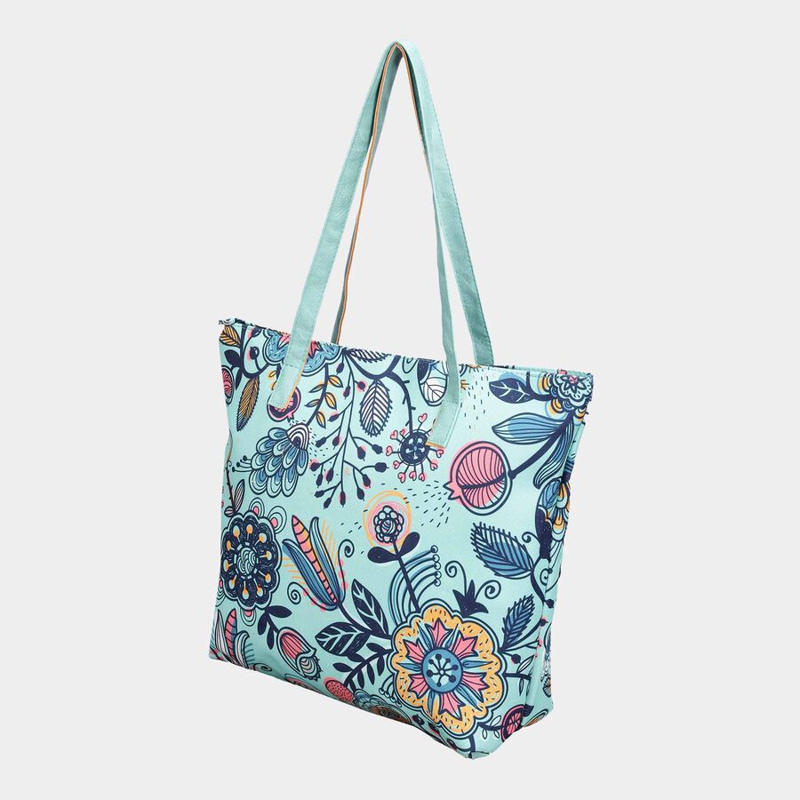 Women's Printed Canvas Shopping Bag, Medium, , large image number null