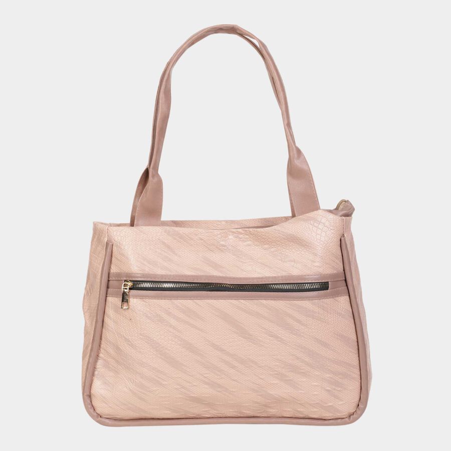 Women's Polyurethane Bucket Bag, Textured, Medium Size, , large image number null