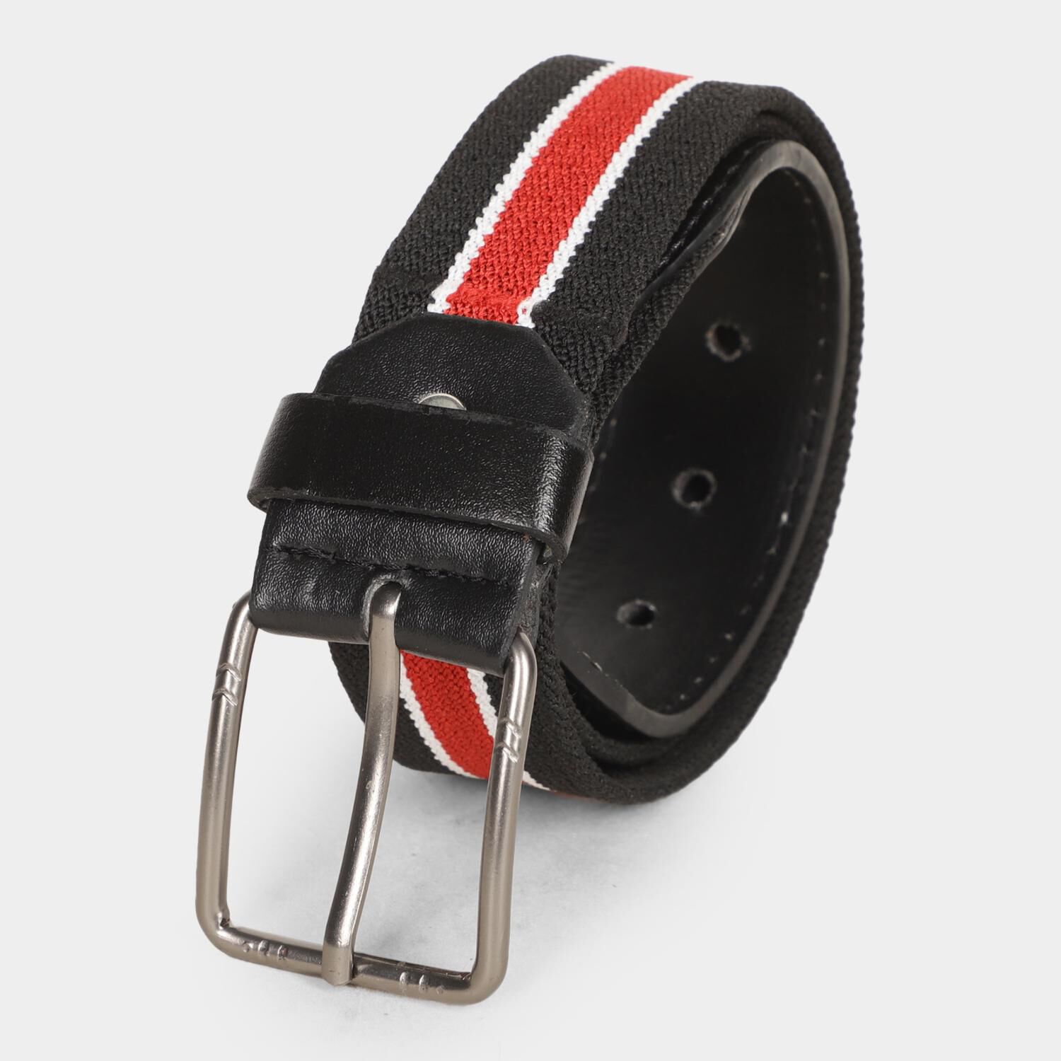 Black Tie                         Men's Black Canvas Casual Belt