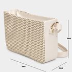 Women's White Polyurethane Sling Bag, , small image number null