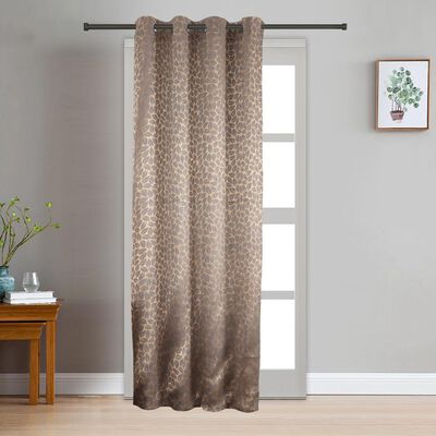 7ft. Living Room Chocolate Brown Blackout Eyelet Curtains