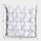 Grey Printed Tufted Cushion, , small
