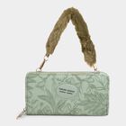 Women's Green PolyurethaneLong Wallet, , small