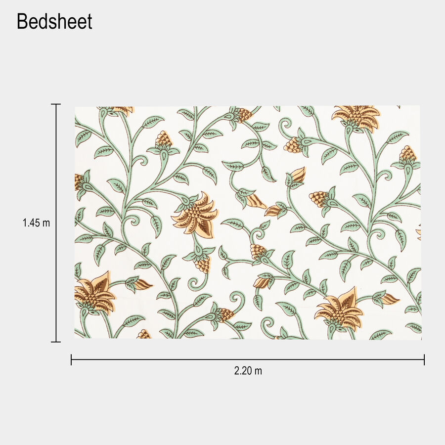 White Microfiber Single Bedsheet, , large image number null