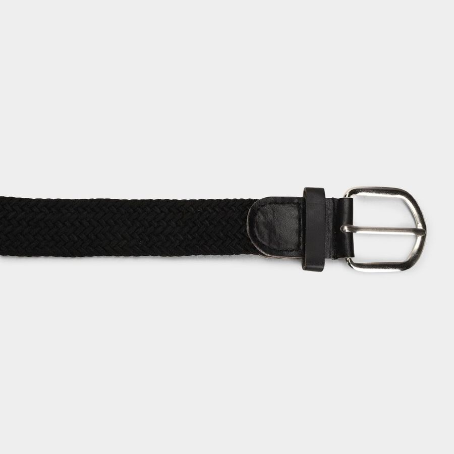 Women's Black Nylon And Polyester Belt, , large image number null