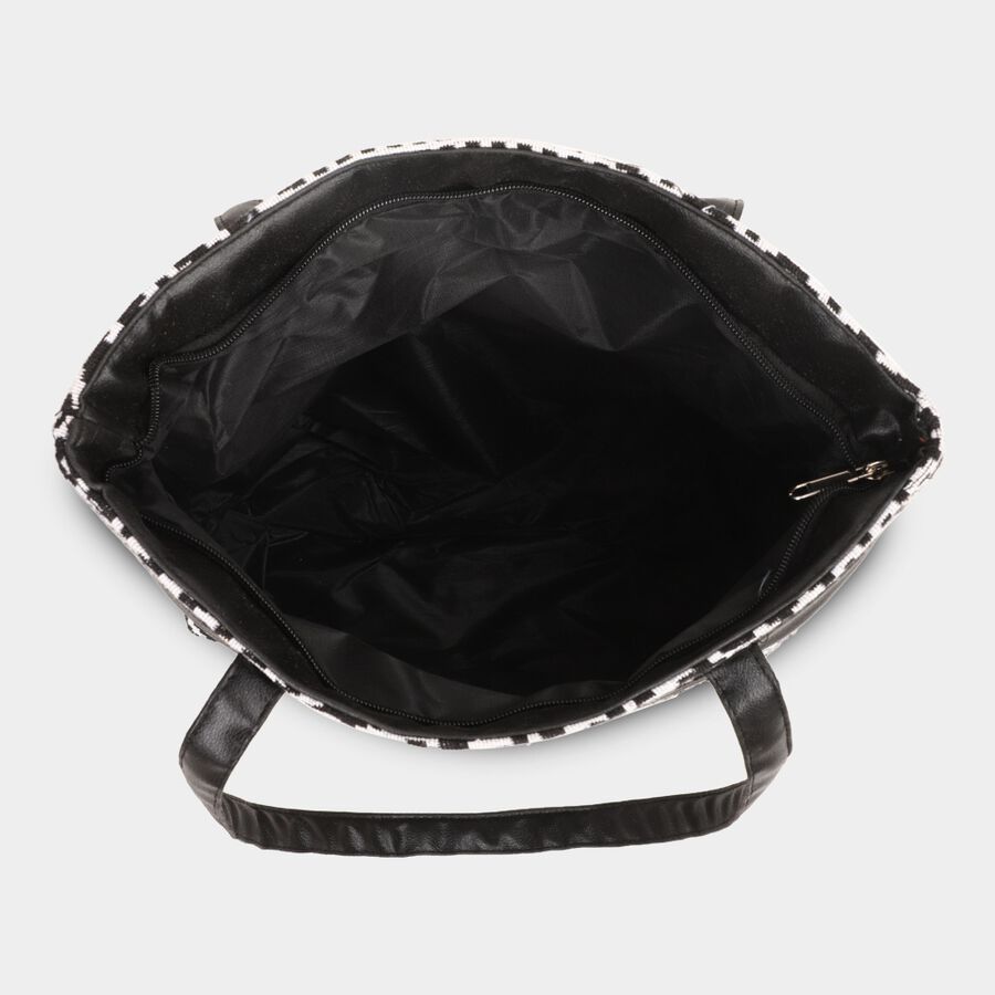 Women's Black Fabric-Polyester Tote Bag, , large image number null