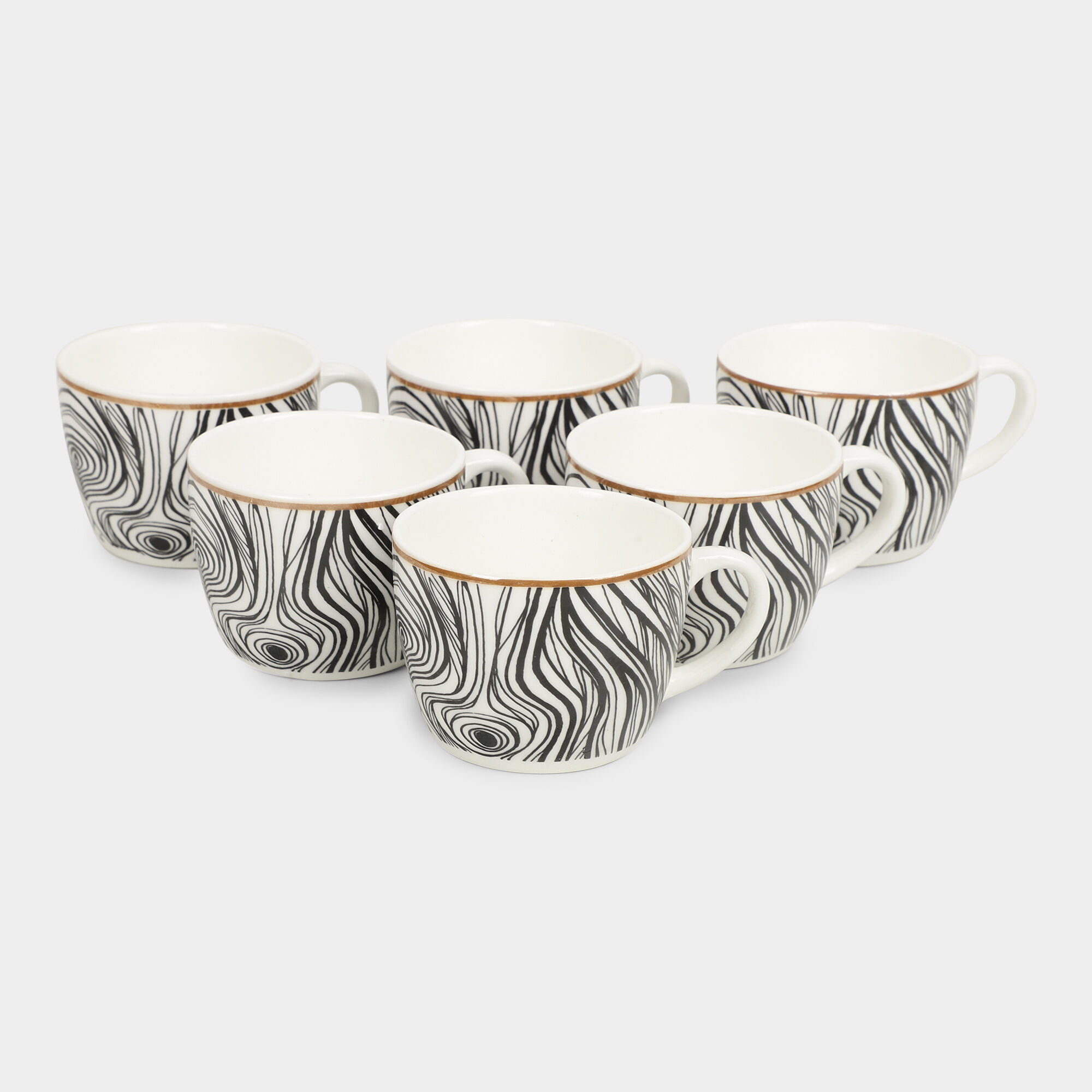 200 ml Bone China Cup, Set of 6