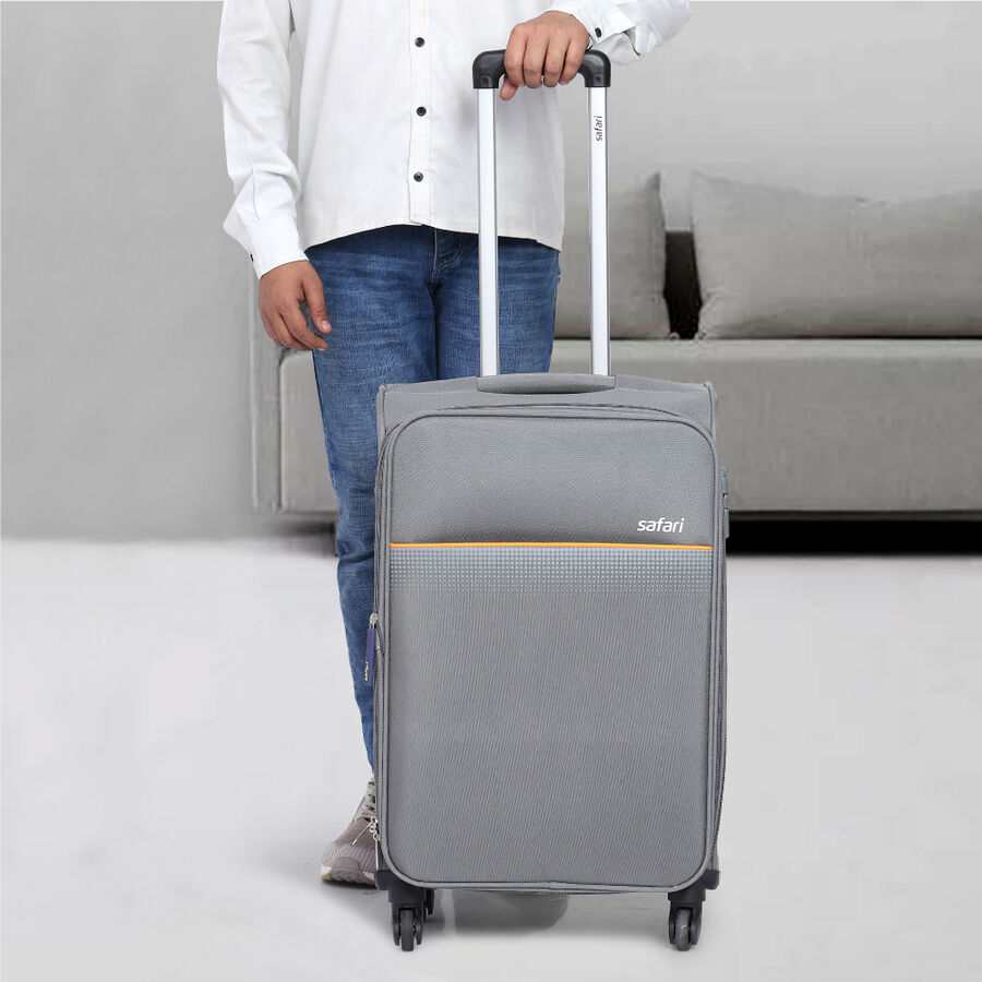 8 Wheels Dark Grey Polyester Trolley, , large image number null