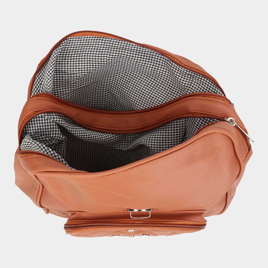 Women's Embellished Polyurethane Backpack, , large image number null