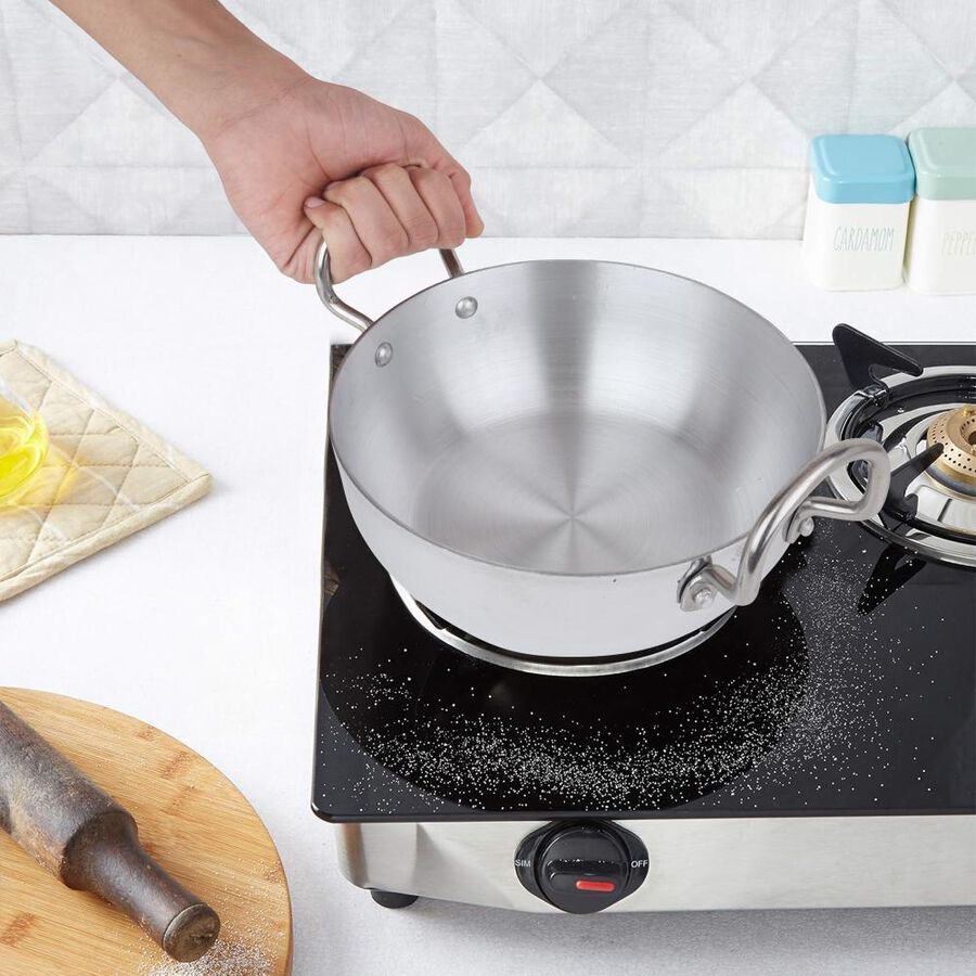 1.3 L Aluminum Kadhai, Induction Compatible, , large image number null