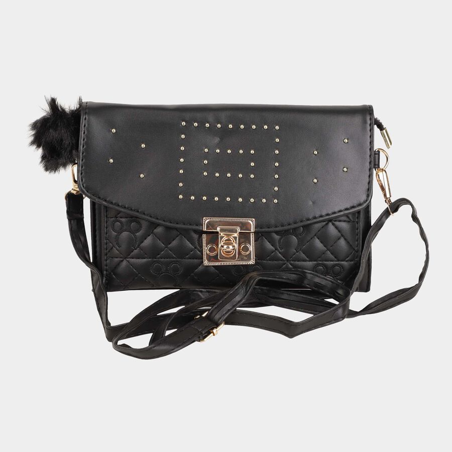Women's Polyurethane Zipper Sling Bag, , large image number null