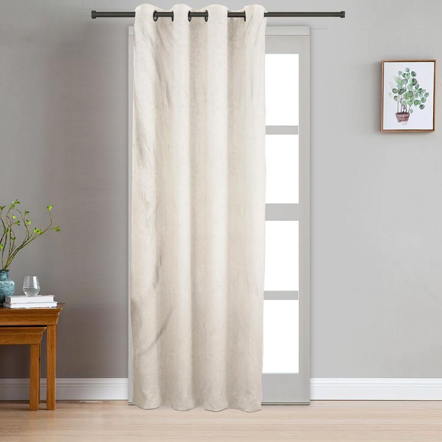 9ft. off-White Microfiber Long Door Curtain, , large image number null