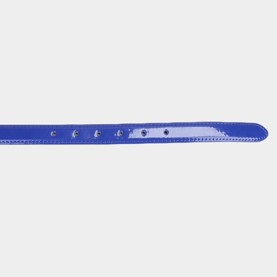 Women's Blue Polyurethane Belt, , large image number null
