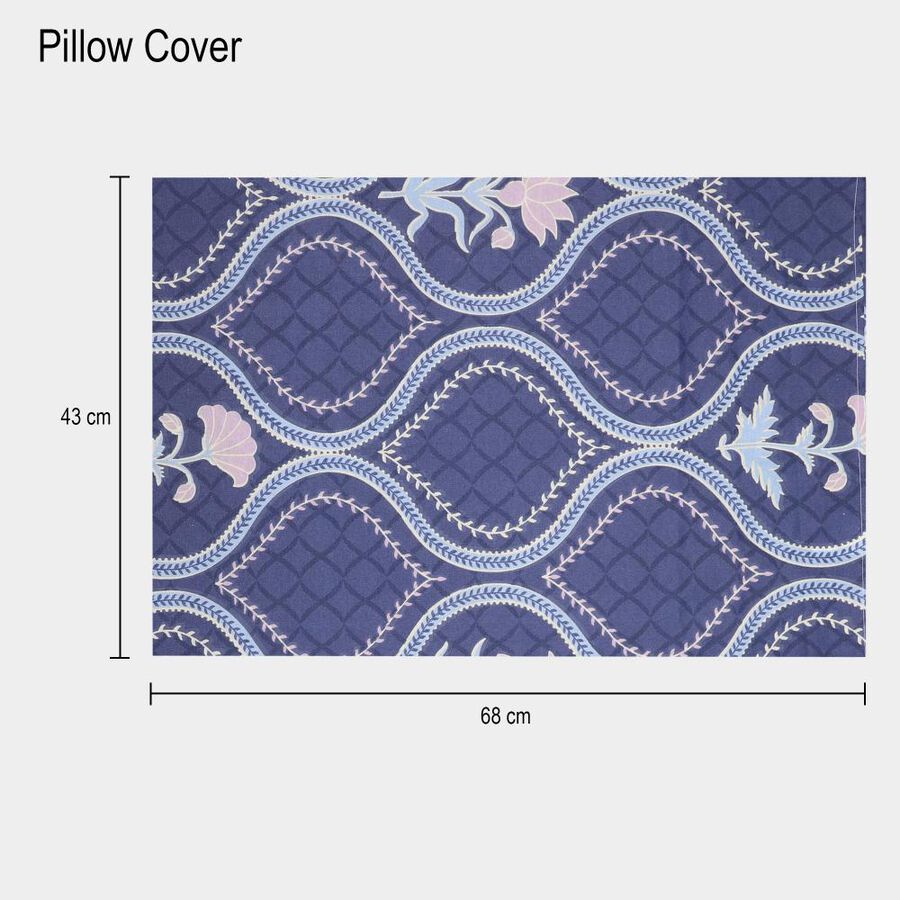 120 GSM Blue Polycotton Double Bedsheet, , large image number null
