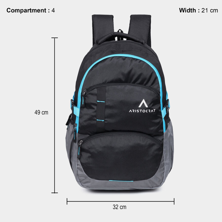 Black Polyester Back Pack, , large