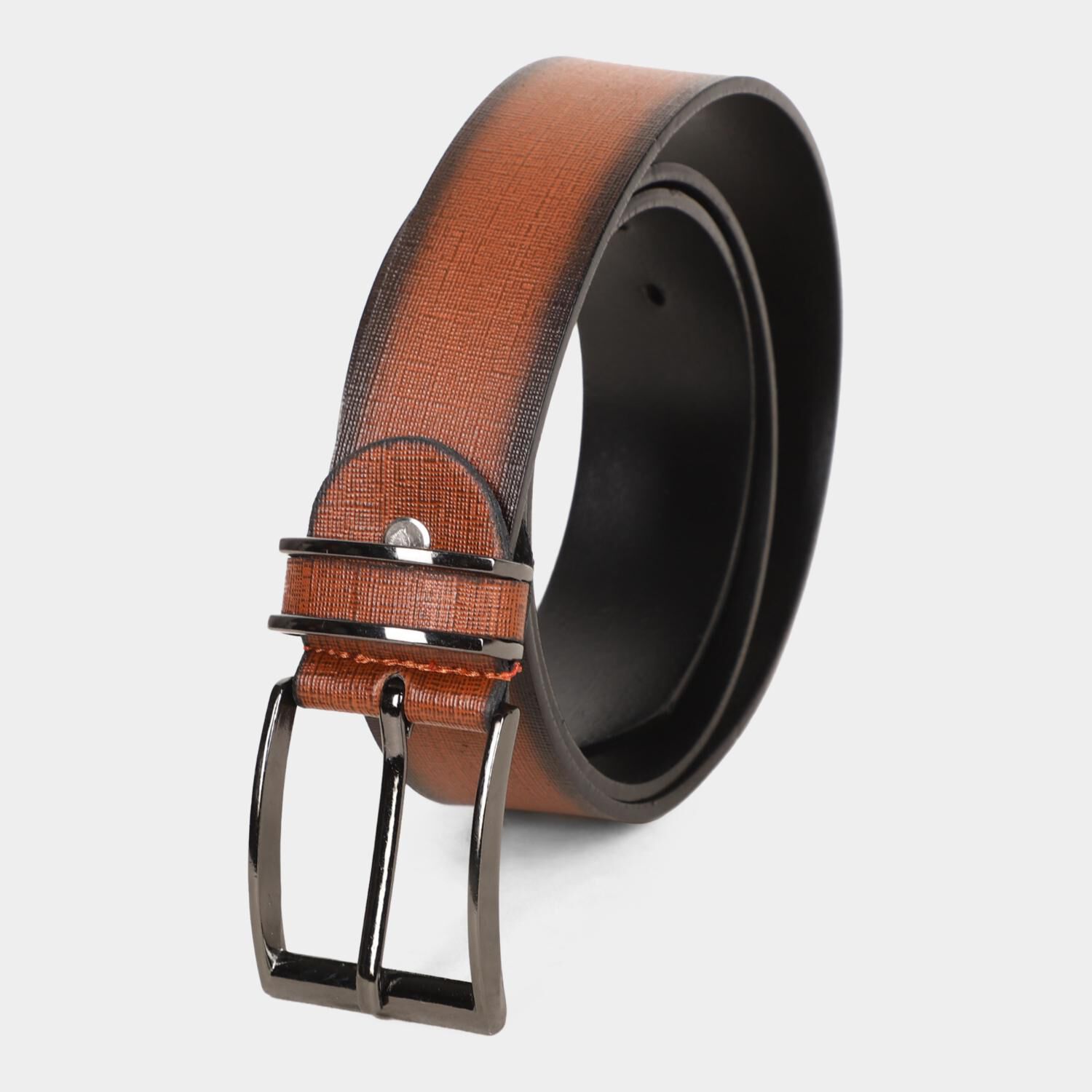 Black Tie                         Men's Tan Polyurethane Casual Belt
