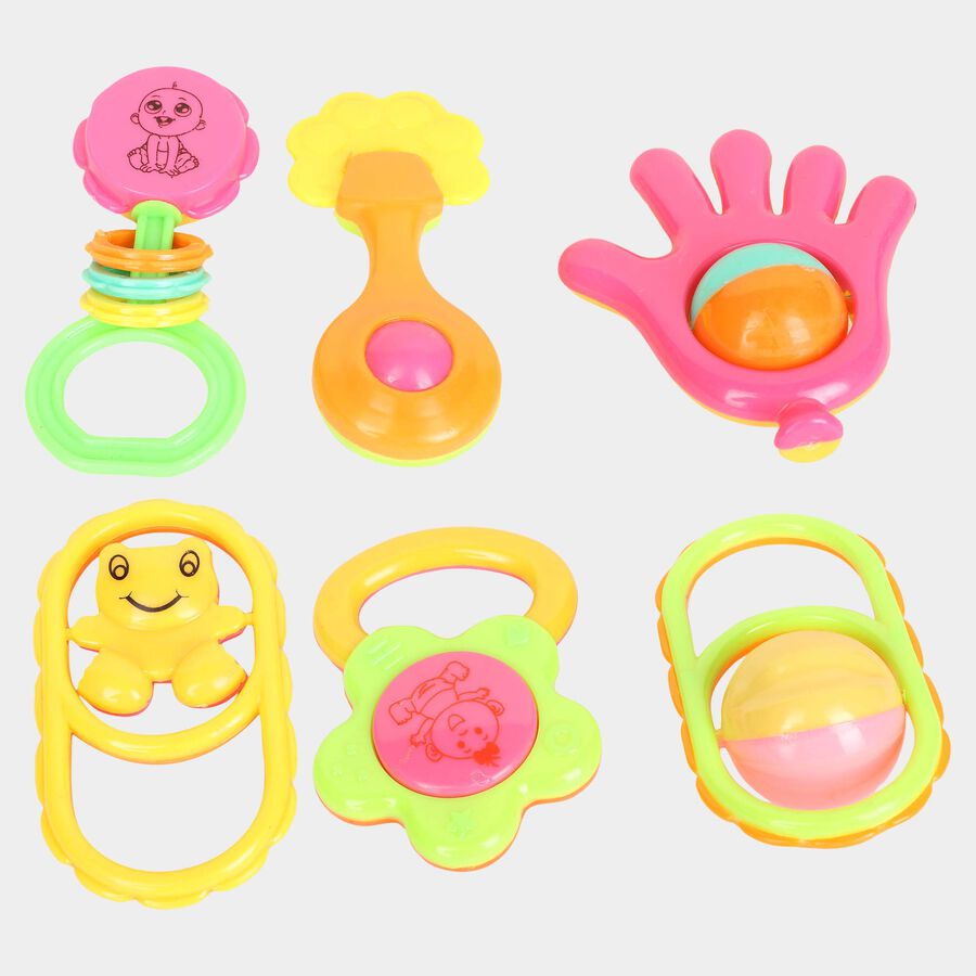 Baby Rattles, Set of 6(Colour/Design May Vary), , large image number null