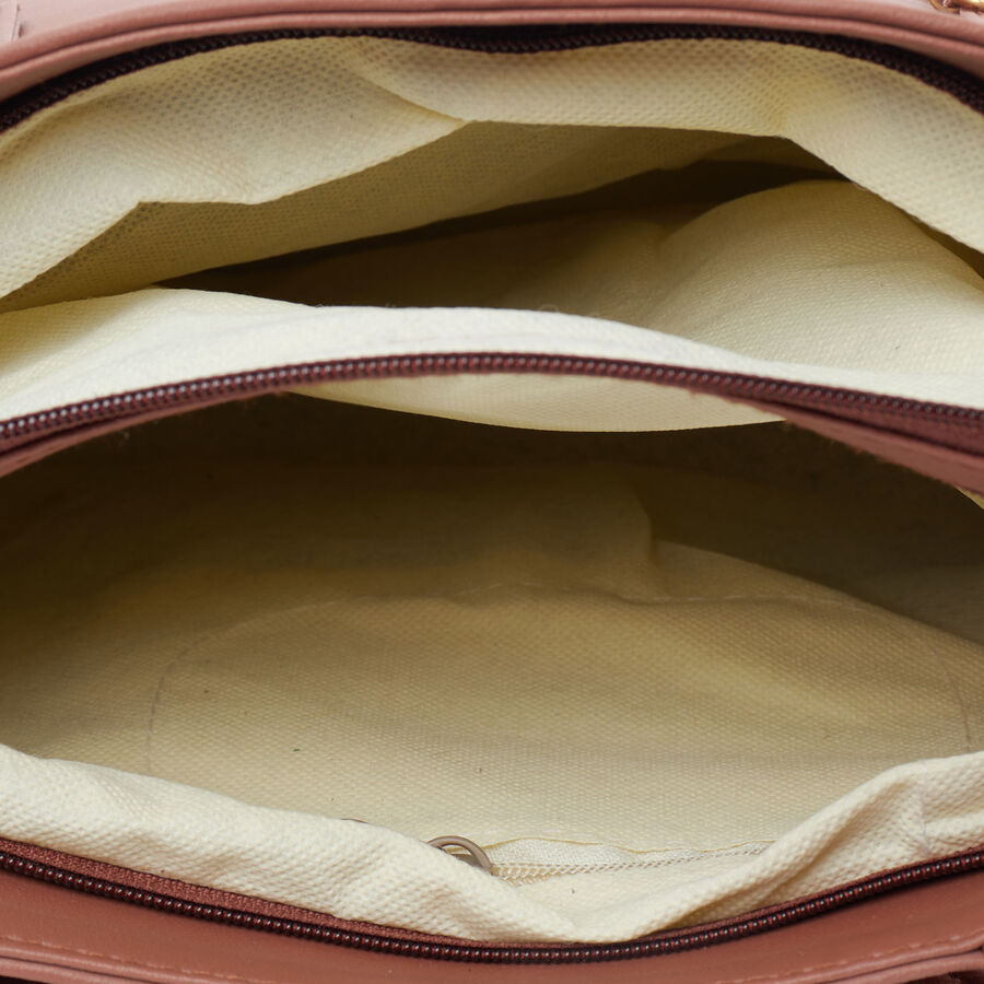 Women Solid Tan Handbag, , large image number null