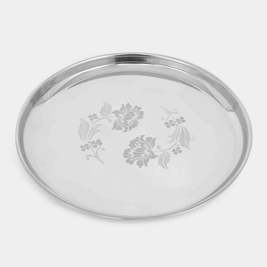 STAINLESS STEEL DINNER PLATE (Thali) - 27.5cm, , large image number null