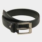 Men's Black Polyurethane Formal Belt, 38 in. Waist, , small image number null