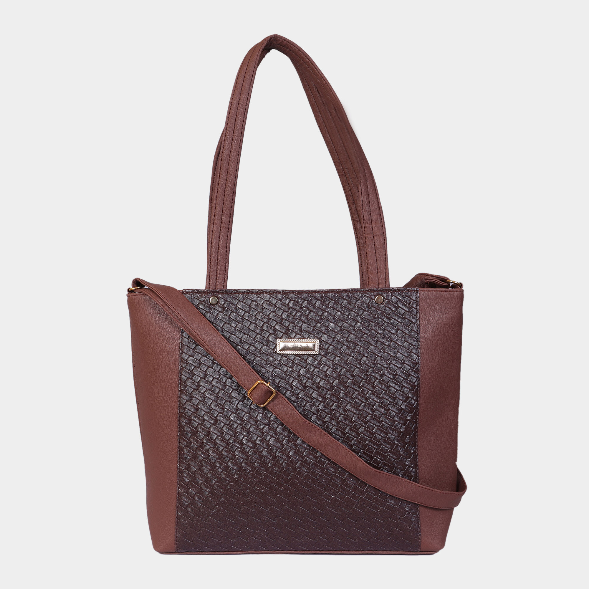 Lucky Charm                         Women's Brown Polyurethane Tote Bag