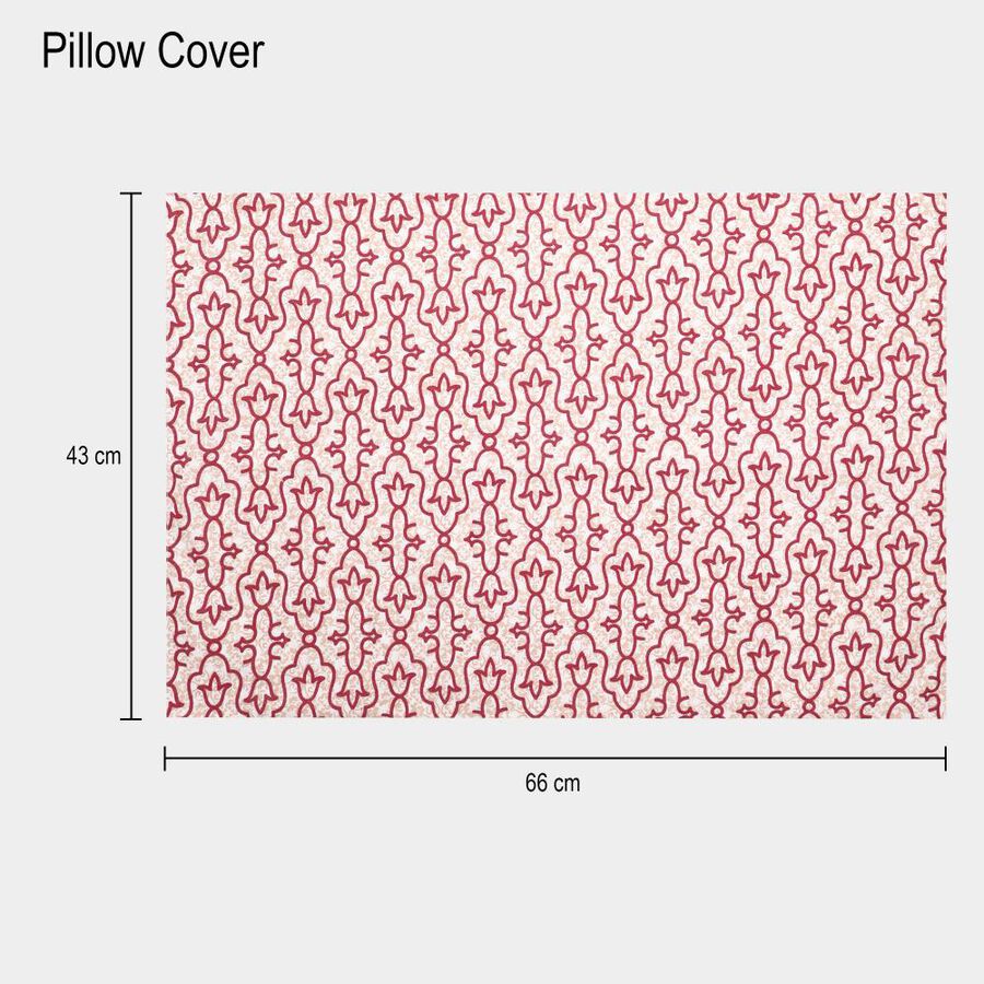 Pink Cotton Blend Double Bedsheet with Pillow Cover, , large