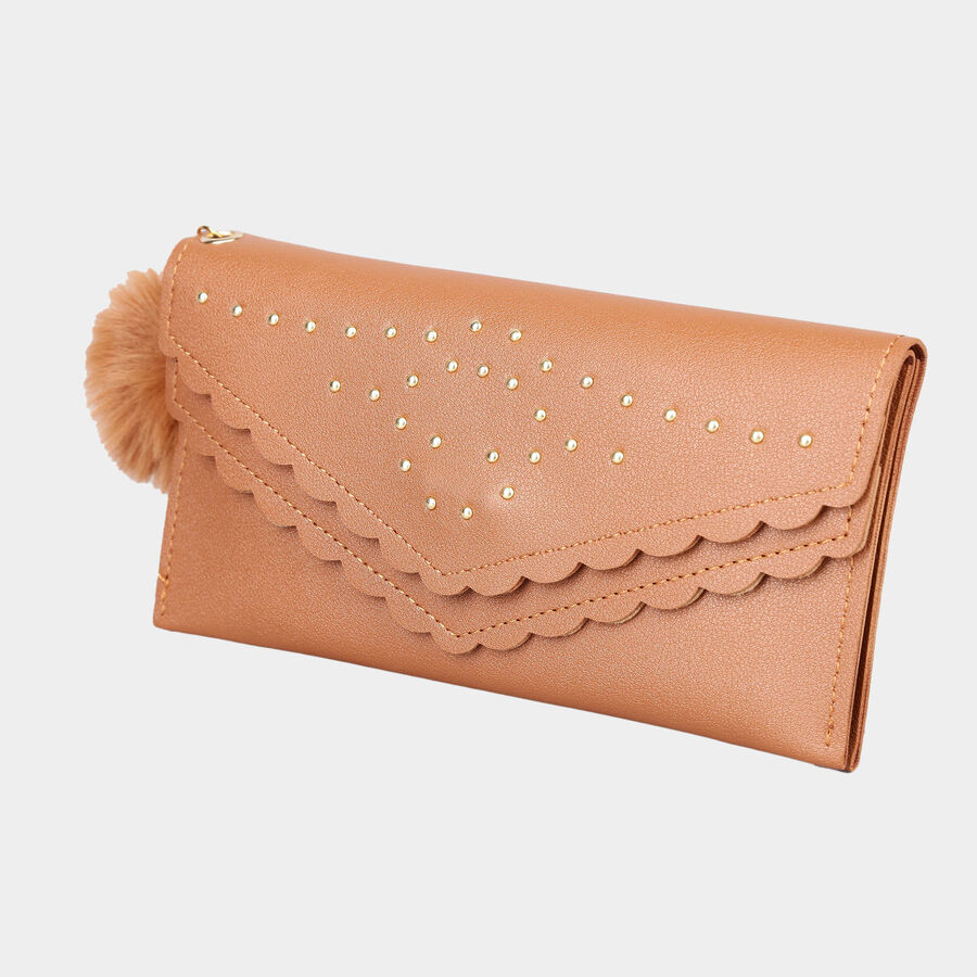 Women's Polyurethane Envelope/Zipper Hand Pouch, , large image number null