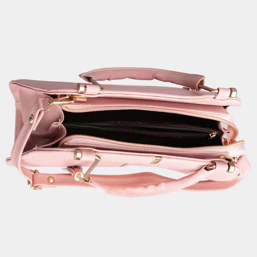 Women Embroidered Peach Handbag, , large image number null