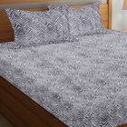 135 GSM Dark Grey Microfiber Double Bedsheet With Pillow Cover, , small image number null