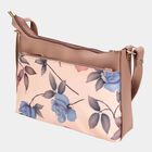 Women's Beige Polyurethane Sling Bag, , small image number null