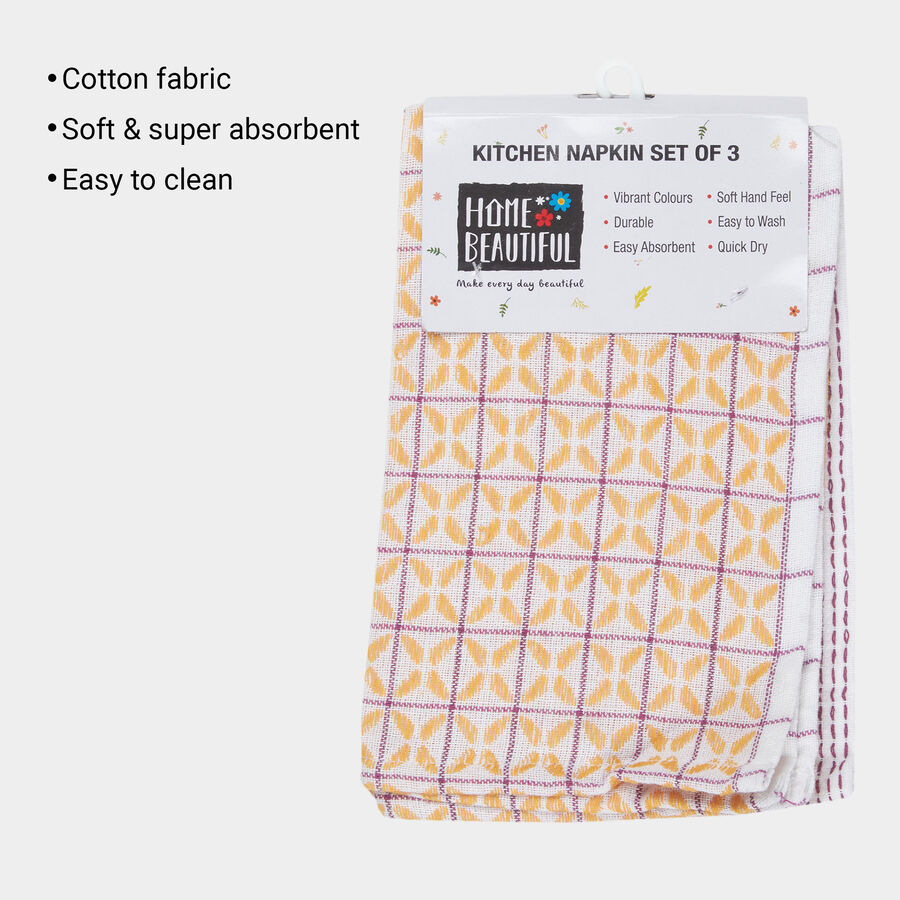 Set of 3 Cotton Kitchen Napkin, , large image number null