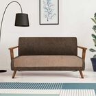 Brown Microfiber Sofa Cover, , small image number null