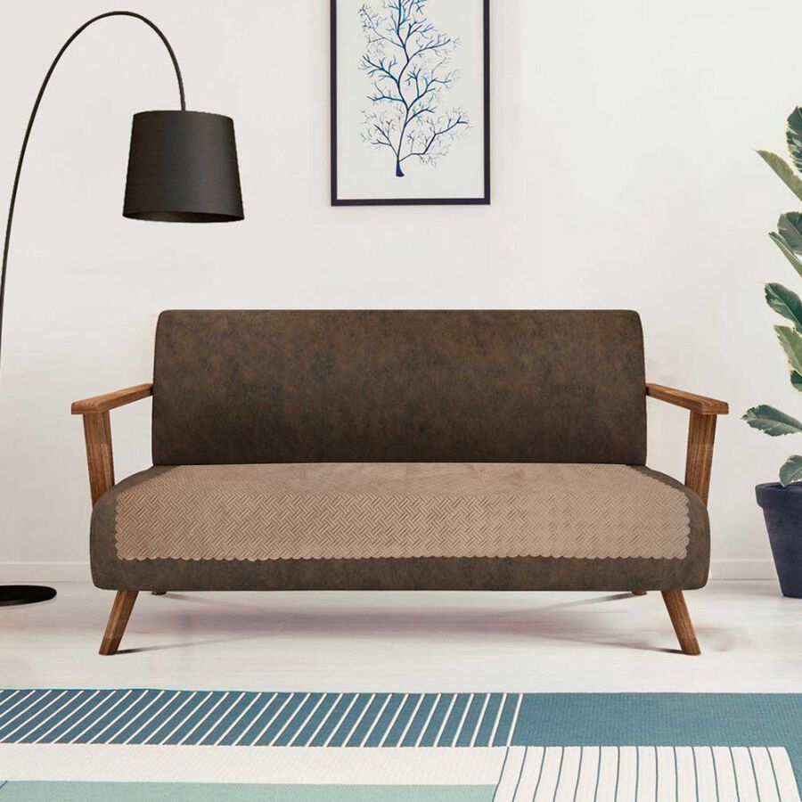 Brown Microfiber Sofa Cover, , large image number null