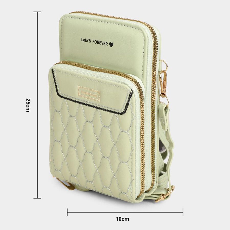 Women's Colour Block Polyurethane Sling Bag, , large image number null