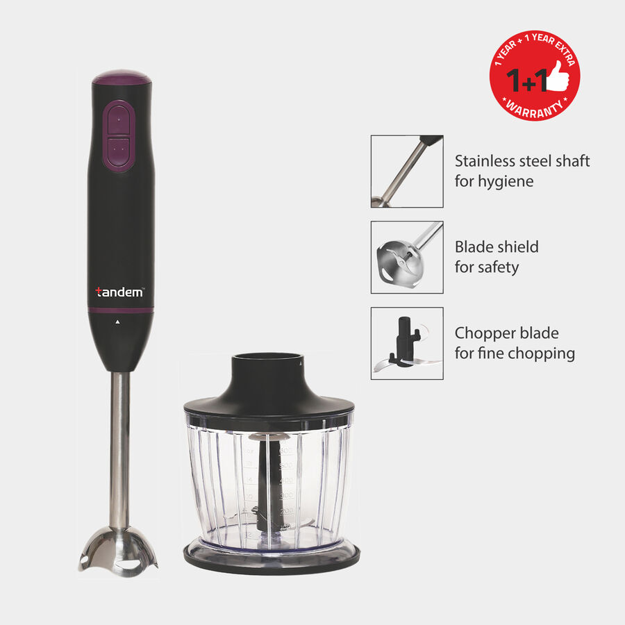 Electric Hand Blender 400W With Chopping Attachment, , large image number null