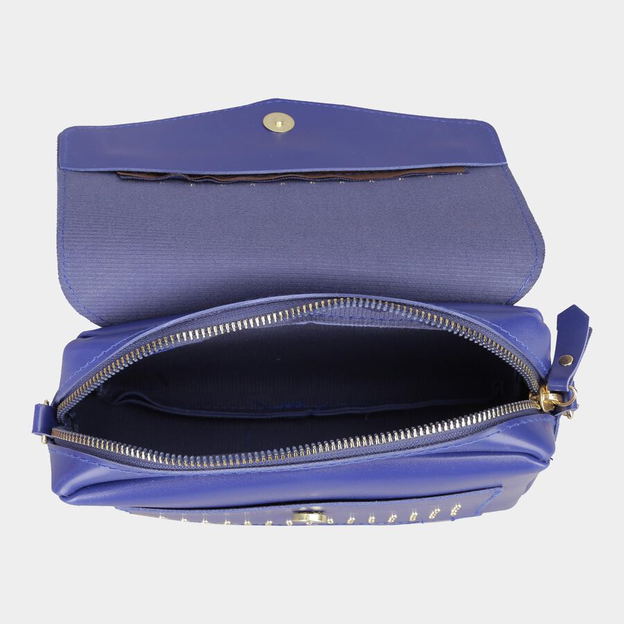 Women's Polyurethane Envelope/Zipper Sling Bag, , large image number null