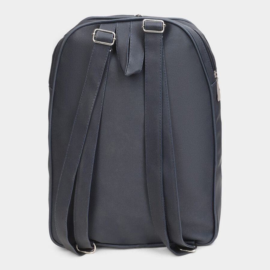 Women's Blue Polyurethane Backpack, , large image number null