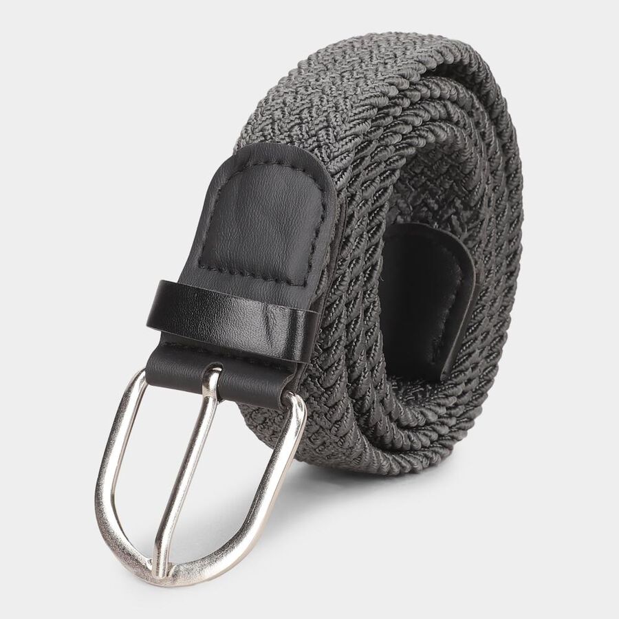 Men Grey Pu Casual Belt, , large image number null