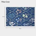 Blue Microfiber Double Bedsheet with Pillow Cover, , small