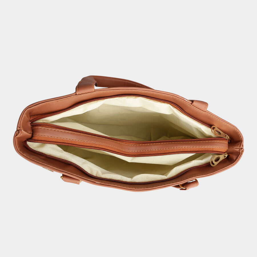 Women Weaved Tan Handbag, , large image number null