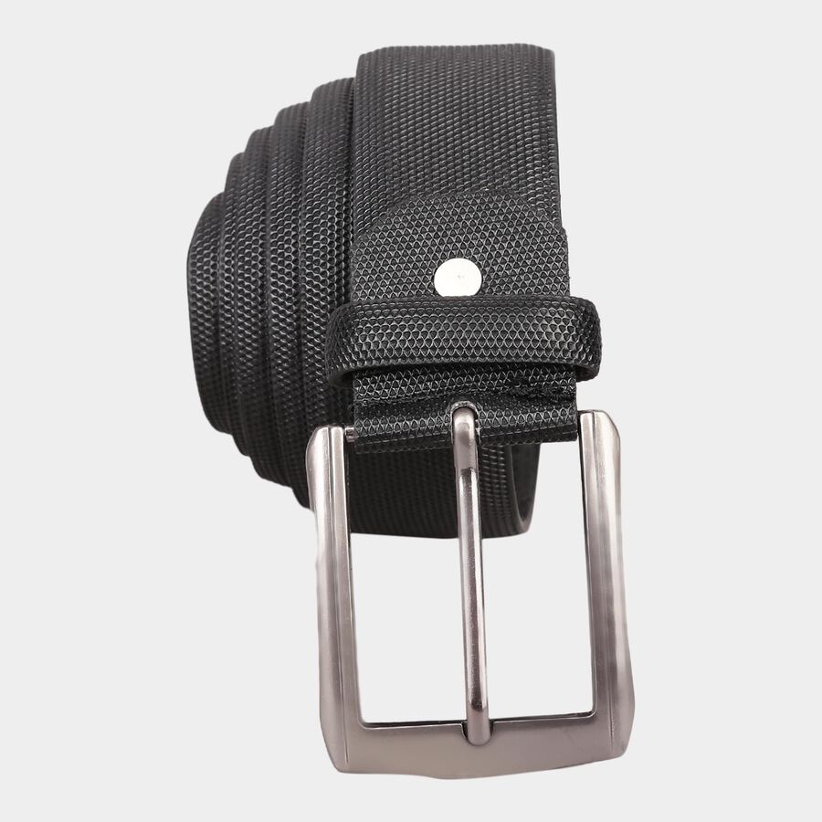 Men's Black Polyurethane Casual Belt, , large image number null