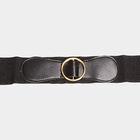 Women's Black Polyurethane Belt, , small image number null