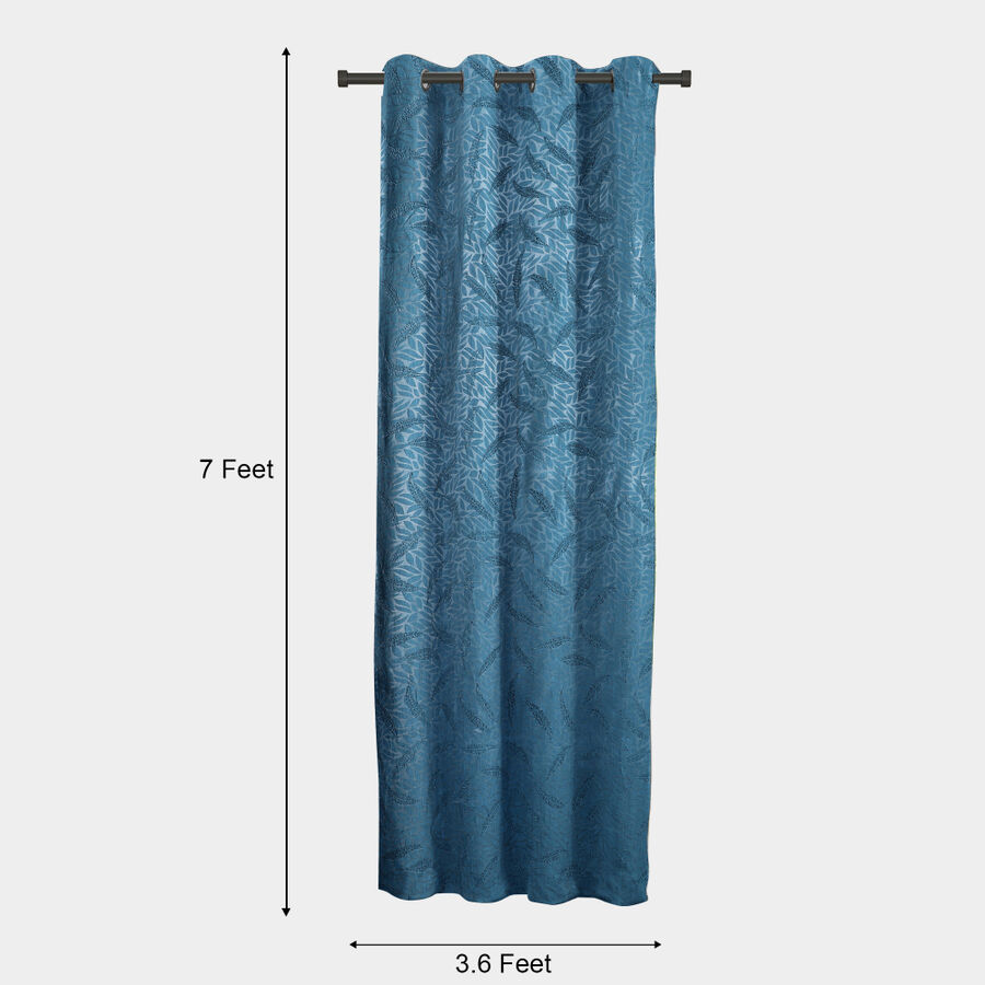 7ft. Dark Blue Microfiber Door Curtain, , large image number null