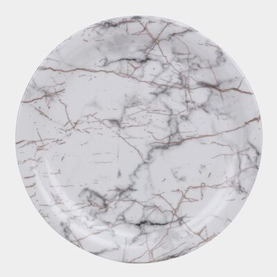 मार्बल पैटर्नड गोल मेलामाइन हाफ प्लेट